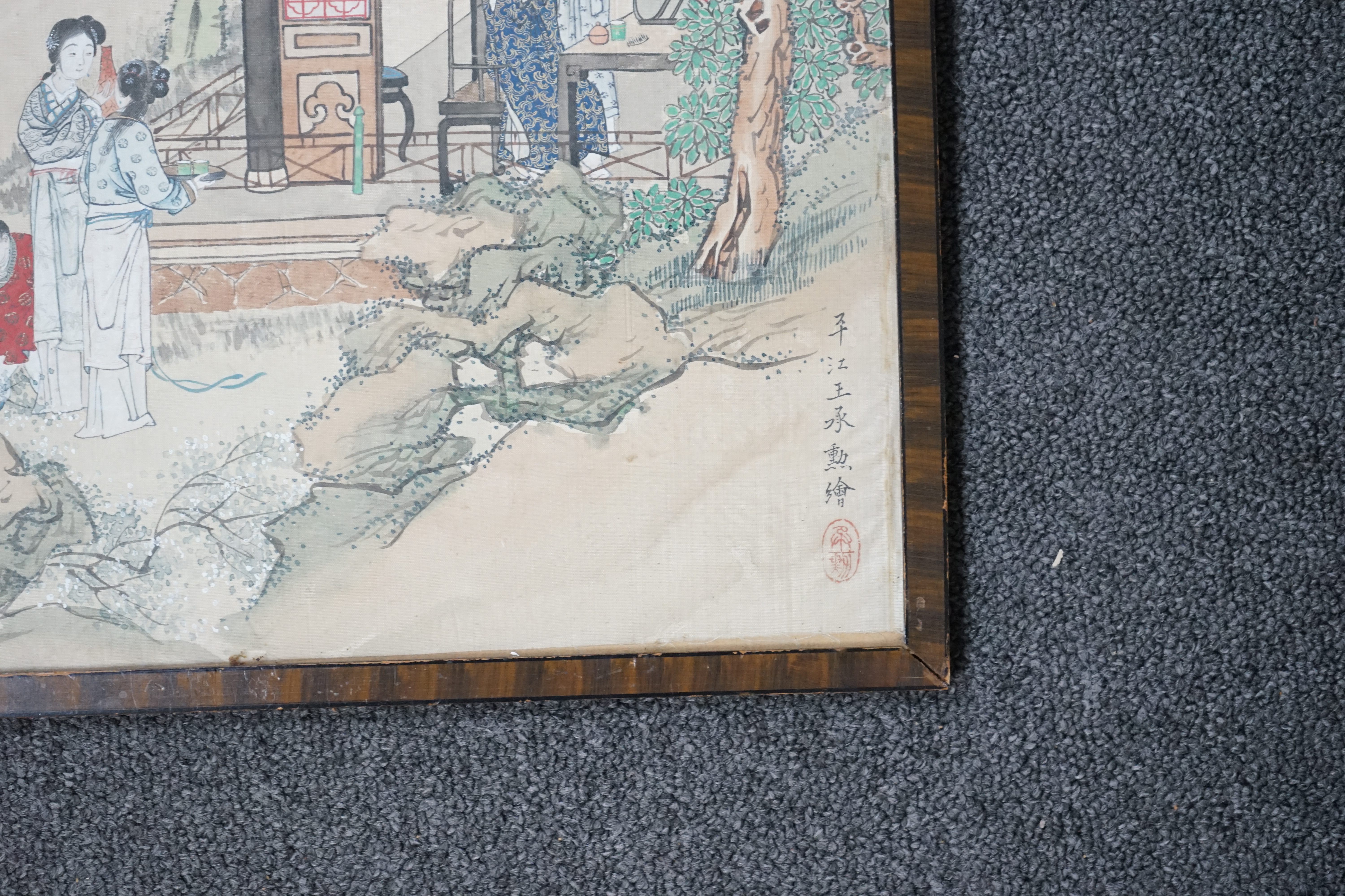 Chinese School, early 20th century, a pair of paintings on silk, festival scenes